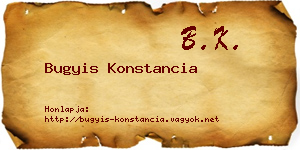 Bugyis Konstancia névjegykártya